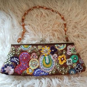 Beaded and Embroidered evening purse